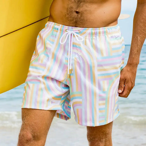 Men's Loose Printed Casual Beach Shorts