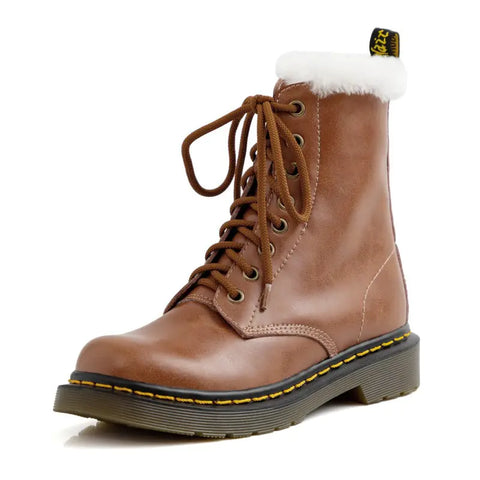Martin Boots for Women with Real Lamb Wool Lining