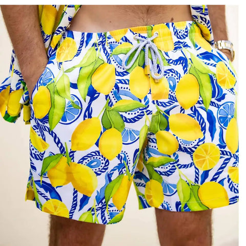 Men's Loose Printed Casual Beach Shorts