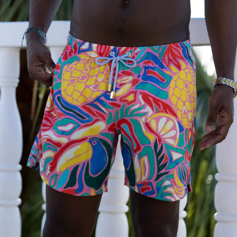 Men's Loose Printed Casual Beach Shorts