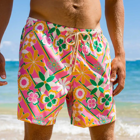 Men's Loose Printed Casual Beach Shorts