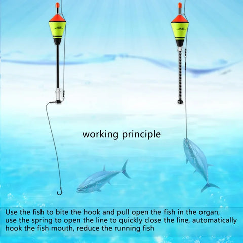 Portable Automatic Fishing Float Fishing Accessories Fast Fishing Bobber Set Fishing Float Device for Fishing