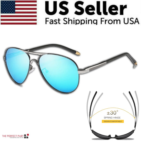 Mens Polarized Pilot Sunglasses Outdoor Driving UV400 Sun Glasses Sport Eyewear