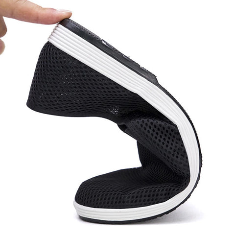 Adult Men Shoes Casual Shoes for Men Leather Extra Wide Walking Shoes for Women Arch Support Slip on Breathable Casual Shoes Men Size 13 Black 8.5