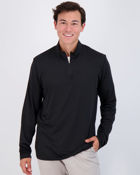 3 Pack: Men'S Dry-Fit Active Quarter Zip Long Sleeve Athletic Performance Pullover (Available in Big & Tall)