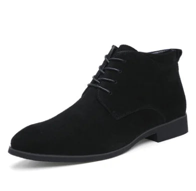 Men's Suede Low-Cut Winter Business Shoes, Breathable