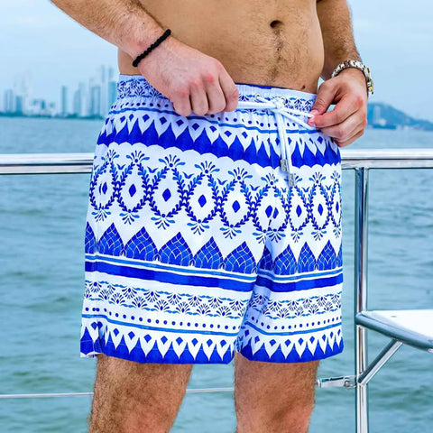 Men's Loose Printed Casual Beach Shorts