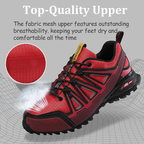 Men'S Trail Running Shoes Road Running Athletic Breathable Walking Shoes Outdoor