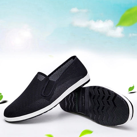 Adult Men Shoes Casual Shoes for Men Leather Extra Wide Walking Shoes for Women Arch Support Slip on Breathable Casual Shoes Men Size 13 Black 8.5